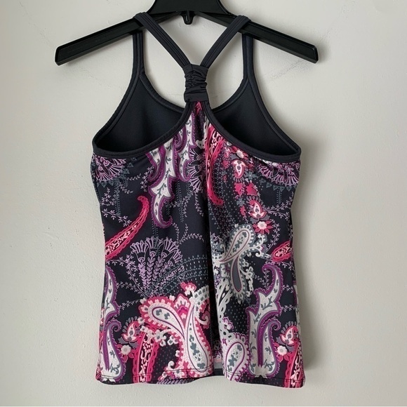 ATHLETA Women's Multicolor Geometric Design Racerback Tank Top Small - Picture 2 of 5